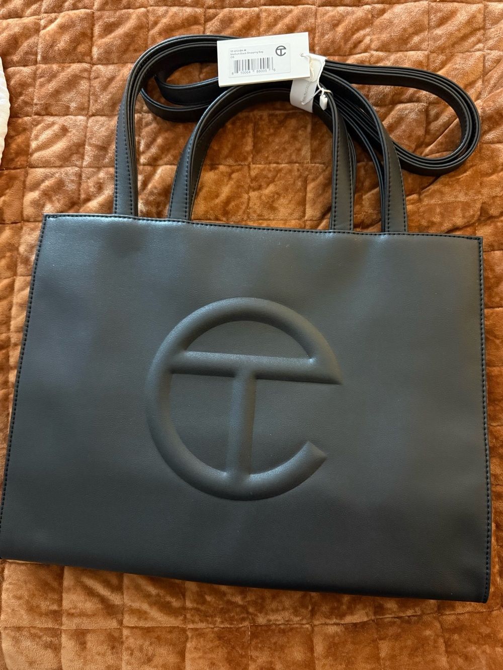 Telfar Logo Medium Black Shopping Bag New With Tags / Dust bag